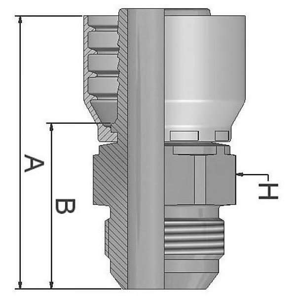 2 m-Parker No-Skive 301SN-8 1/2" 12.7 mm moyenne pression tuyau hydraulique #1P21 #2 image