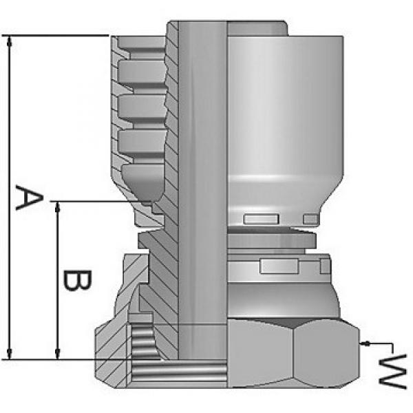 Parker métrique tuyau insert 3/4" x M26 x 1.5 femelle 135 ° 1CE48-18-12 #1B455 #1 image