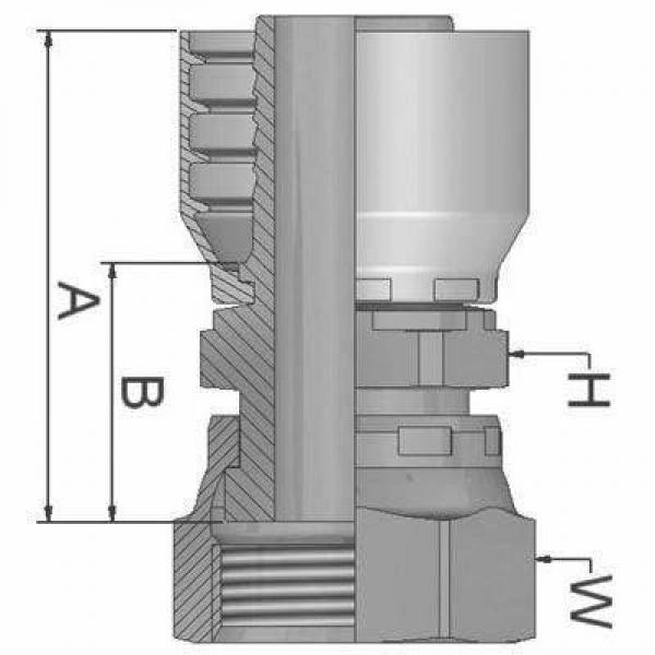 Hydraulique Réutilisable Tuyau Kit de réparation 3/16 R1AT & 1SN Tuyau x 3/8 Bsp Mâle Insert #2 image